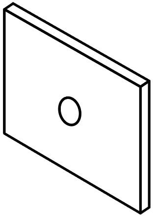 Percement brut pour prise électrique